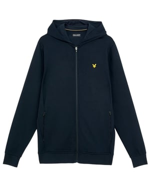 Lyle & Scott Heren Fly Fleece Full Zip Hoodie (Donkere marine)