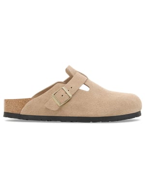 Birkenstock Boston suède smal voetbed unisex instapper
