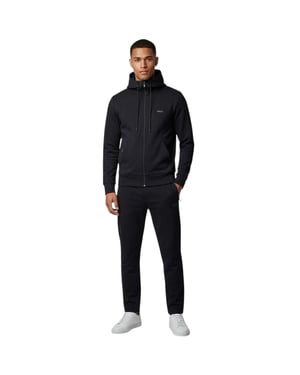 Boss Heren-sweatjack met losse pasvorm (Zwart)
