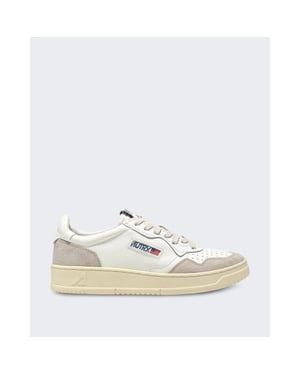 Autry Heren medalist low sneakers leer suède