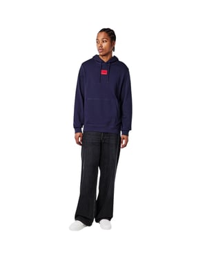 Hugo Heren Pullover Hoodie Katoenmix (Marine)