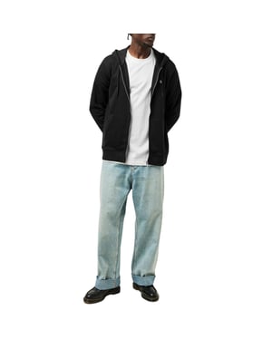 Original Penguin Herenhoodie van katoen met lange mouwen en doorlopende ritssluiting (Echt zwart)