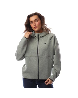 Under Armour Dames/Dames Fleece Full Zip Hoodie (Groen)