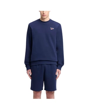 Reebok Heren-sweatshirt met klein logo van Identity (Marine)