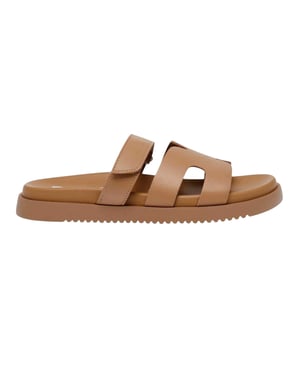 Steve Madden Kinderen/Kids Missile-E leren platte slippers (Cognac)