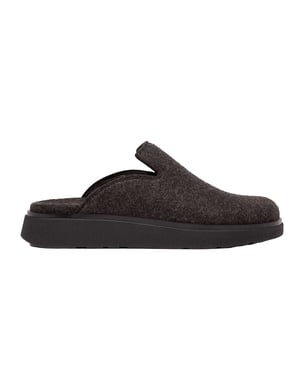 Fit Flop Mules i mocka för damer, modell Gen-FF (Svart)