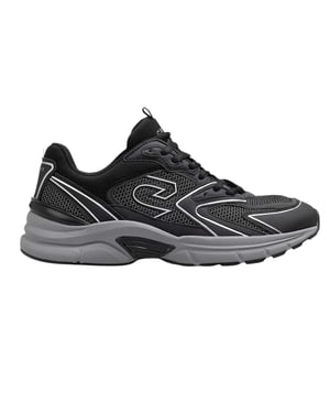 Cruyff Heren Scorpius Logo Lage Sneakers (Zwart/Grijs)