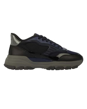 Lavair Heren Pacific 2.0 Leren Chunky Flat Sneakers (Marineblauw)
