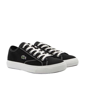 Lacoste Heren Backcourt Canvas Lage Sportschoenen (Zwart)