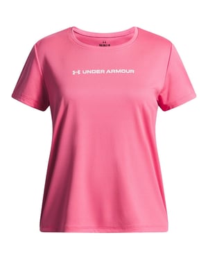 Girls Under Armour Tech Wordmark Gra in Pink