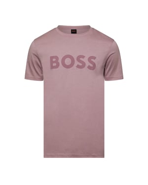 Men's Boss Thinking 1 T-Shirt, Signature Logo in Lt/Pastel Prpl