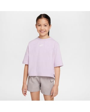 Girls Nike G Nsw Ss T Jsy in Doll/White