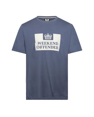 Men's Weekend Offender McMoney T-Shirt in Ink Blue/Silver