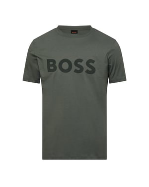 Men's Boss Thinking 1 T-Shirt, Signature Logo in Open Grey
