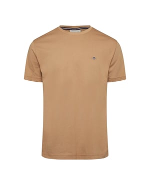 Men's Gant Shield LG T- Shirt in CARAMEL BEIGE