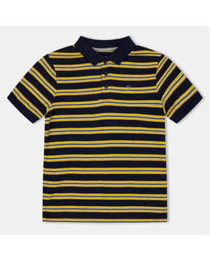 Boys Farah Embroidered Collared Neck Short Sleeve Jersey Shirt in Multi
