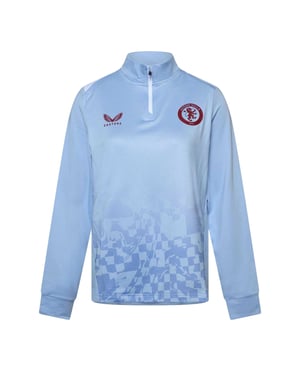 Castore Aston Martin-shirt met lange mouwen voor dames, van drillstof (Blauw/Wit)