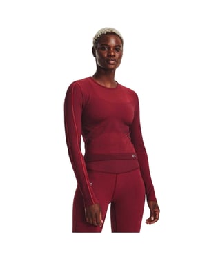 Under Armour UA Rush naadloze top met lange mouwen voor dames (Rood)