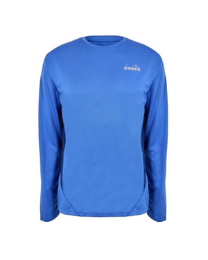Diadora Heren T-shirt met lange mouwen en X Run-logo (Perzisch Blauw)