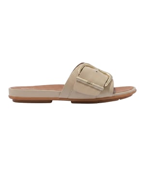 FitFlop Dames Leren Slippers (Beige)