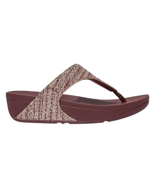 FitFlop Dam Lulu Shimmer Wave Tåpost Sandaler (Brun)