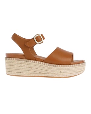 FitFlop Dames/Dames Eloise Espadrille Leren Sleehakken (Tan)