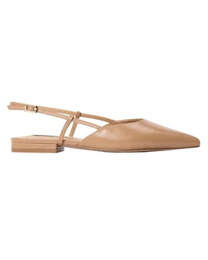 Steve Madden Dames Spencer Leren Slingback Sandalen (Tan)