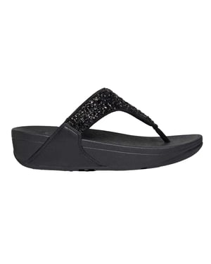 FitFlop Lulu Summerfoil-sandalen met sleehak voor dames (Zwart)