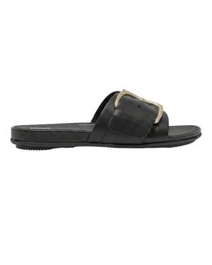 FitFlop Dames Leren Slippers (Zwart)