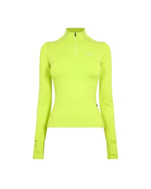Nike Dames Swift Jersey Kwart Rits Top (Zilver)