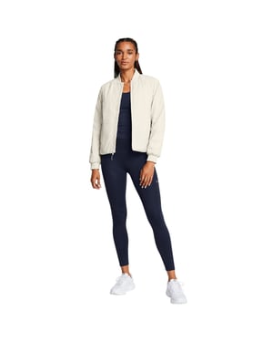 Under Armour Effen bomberjack voor dames (Wit)
