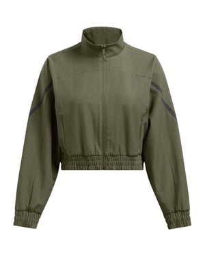 Under Armour Dames-top met trechterhals en lange mouwen (Groen)