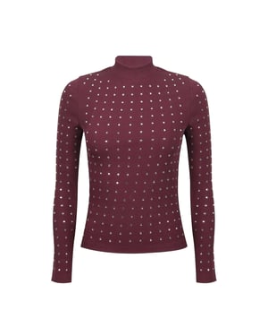 Biba Dames-trainingsjack met strass en ribboord (Afb.)