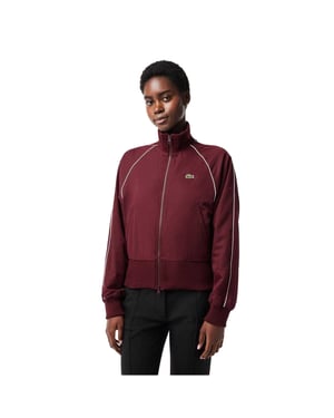 Lacoste Sportief trainingsjack met doorlopende rits voor dames (Zinfandel)