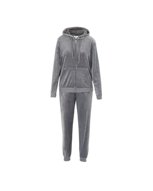 Miso Dames Velours Trainingspak Set (Grijs)