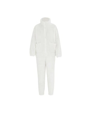 Miso Dames Sherpa Fleece Loungewear Set (Wit)