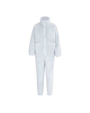 Miso Dames Sherpa Fleece Loungewear Set (Blauw)