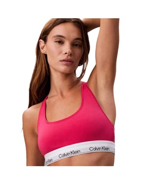 Calvin Klein Dames/Dames Logo Katoenmix Bralette (Levendig Roze)
