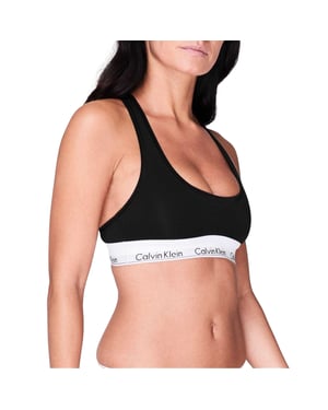 Calvin Klein Dames/Dames Logo Katoenmix Bralette (Zwart)