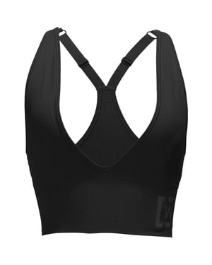 Wolford G geribbelde sportbeha met diep decolleté voor dames (Zwart)