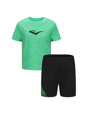 Everlast Pojkar Flex Logo T-shirt & Shorts Set (Hypergrön)