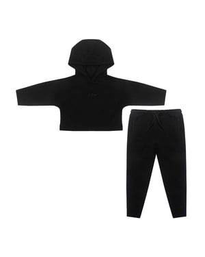 Firetrap Set med huvtröja och joggers i bomullsblandning för flickor (2-pack) (Svart)