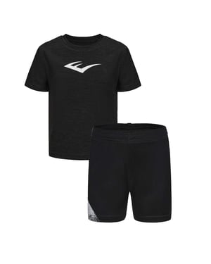 Everlast Pojkar Flex Logo T-shirt & Shorts Set (Svart)