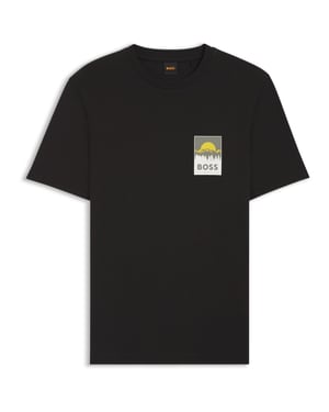 Men's Boss Te Plain 10276582 01 Polo Shirt in Black