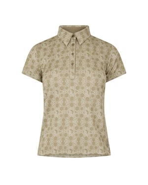 Women's Puma Golf Ss Polo Womens in Beige