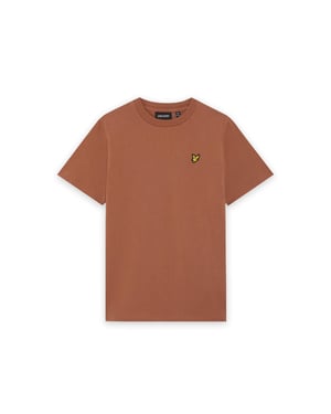 Boys Lyle And Scott Script Embroidered Regular Fit T-Shirt in Brick