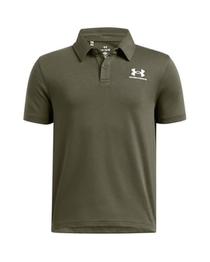 Boys Under Armour B Icon Regular Fit Polo Shirt in Marine OD Green