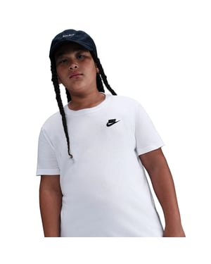 Boys Nike K Nsw T Emb Fut in White