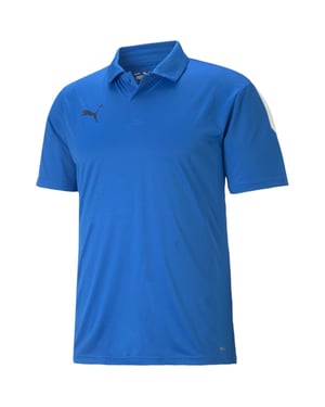Men's Puma Teamliga Sideline Polo Shirt in Elec Blue/White