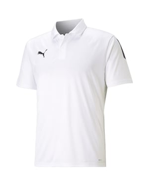 Men's Puma Teamliga Sideline Polo Shirt in White/Black